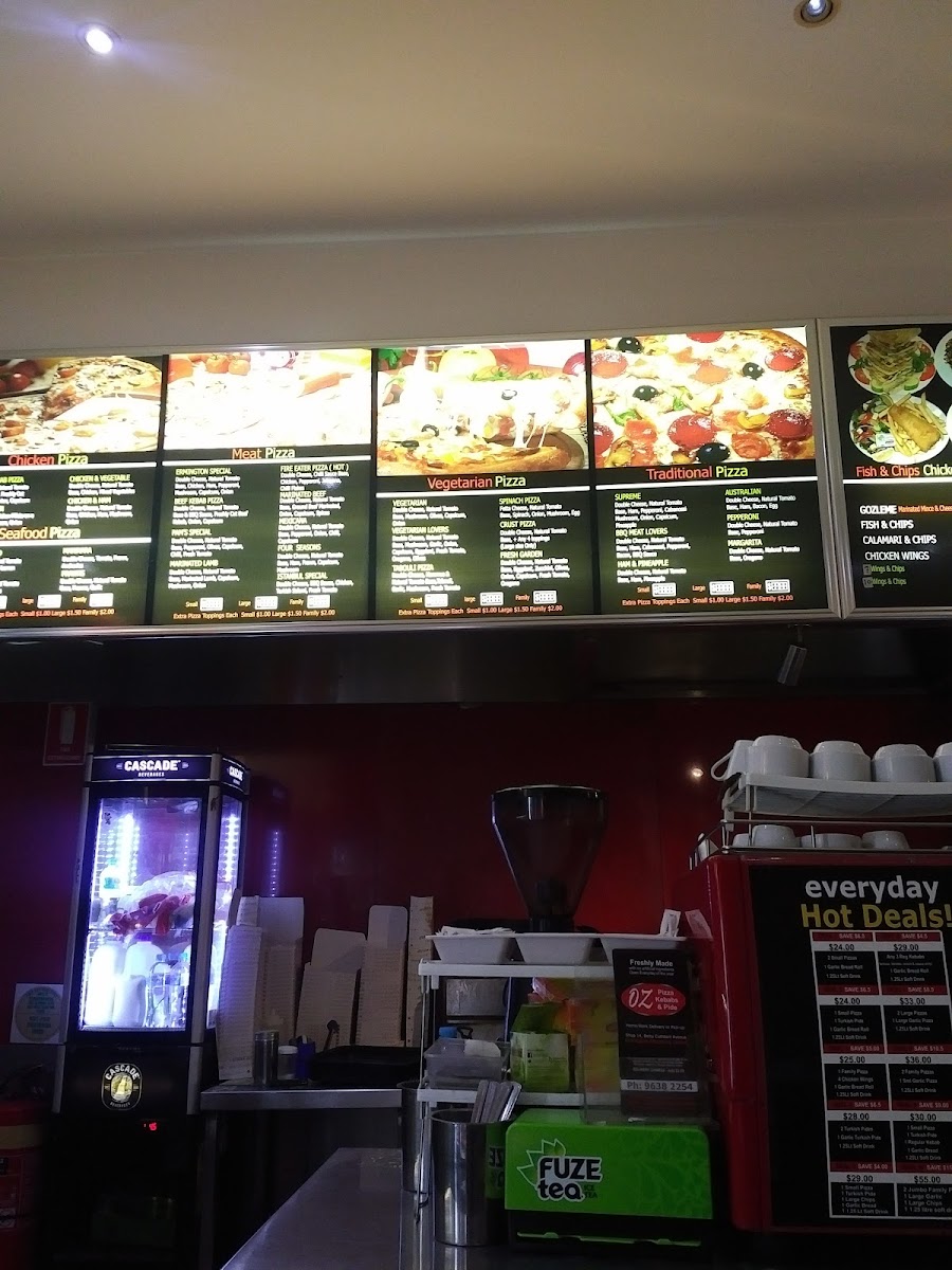 Menu Oz Pizza & Kebabs Ermington-8